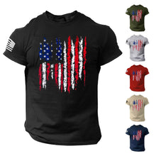 Load image into Gallery viewer, Short sleeve Us Flag shirt
